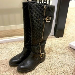 Steve Madden black leather boots